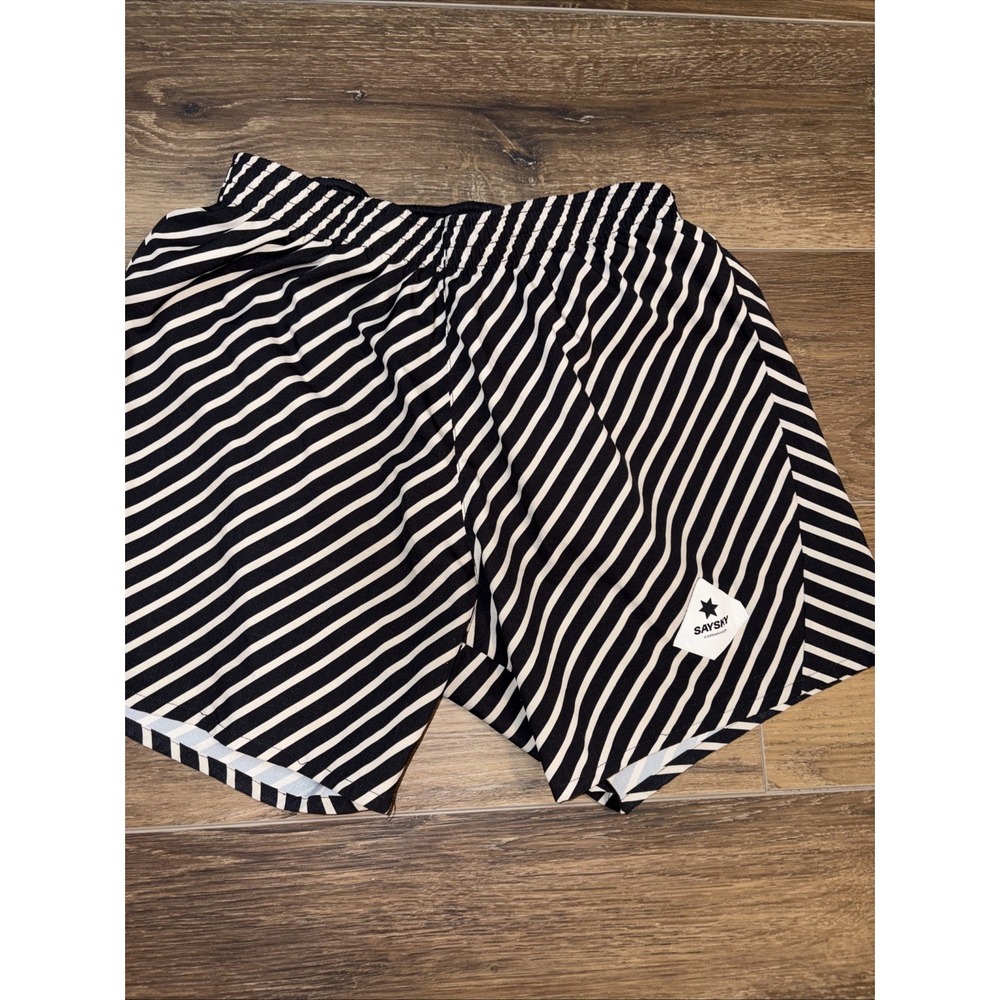 Saysky Men's Stripe Pace Running Shorts Size Small 5" Inseam